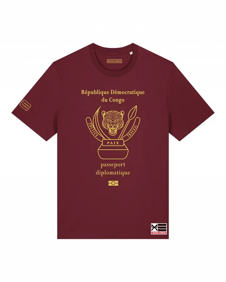T-shirt Passeport diplomatique RDC rouge